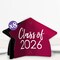 Big Dot of Happiness 8 Count Maroon Graduation 3D Centerpiece Table Decorations, Freestanding Class of 2026 Burgundy Grad Party Centerpieces